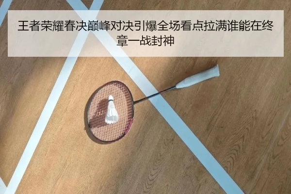 王者荣耀春决巅峰对决引爆全场看点拉满谁能在终章一战封神